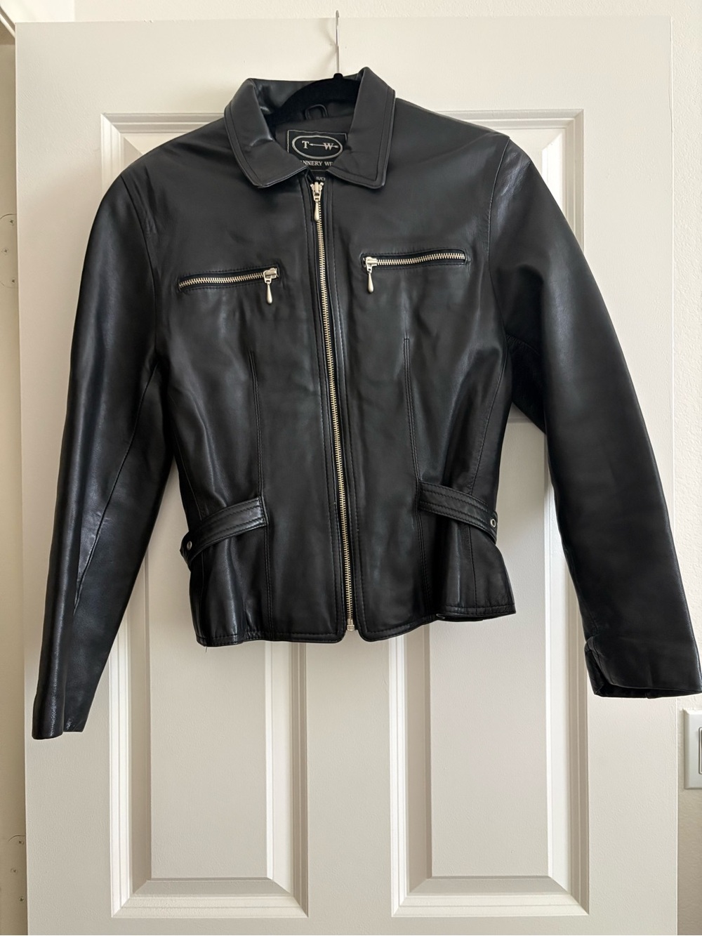 Tannery West | Black Leather Jacket | Vintage | 90s